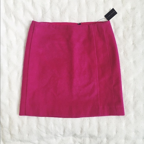 🔥NWT Hot Pink Skirt The Limited Mini Skirt Wool - Picture 1 of 8